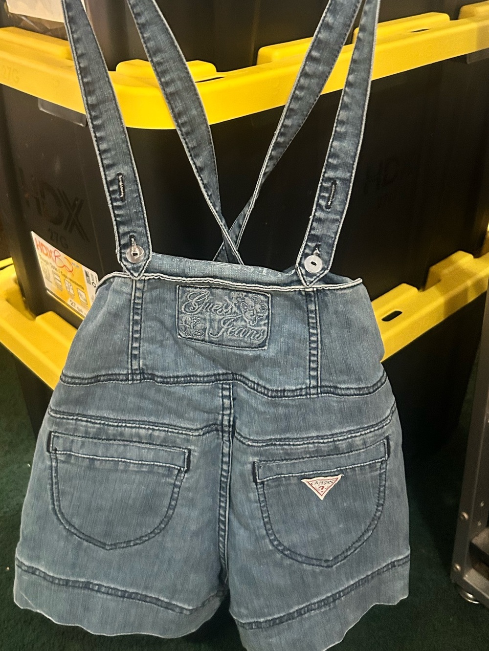 VTG Guess Denim Rare Overalls AMAZING Shorts!!